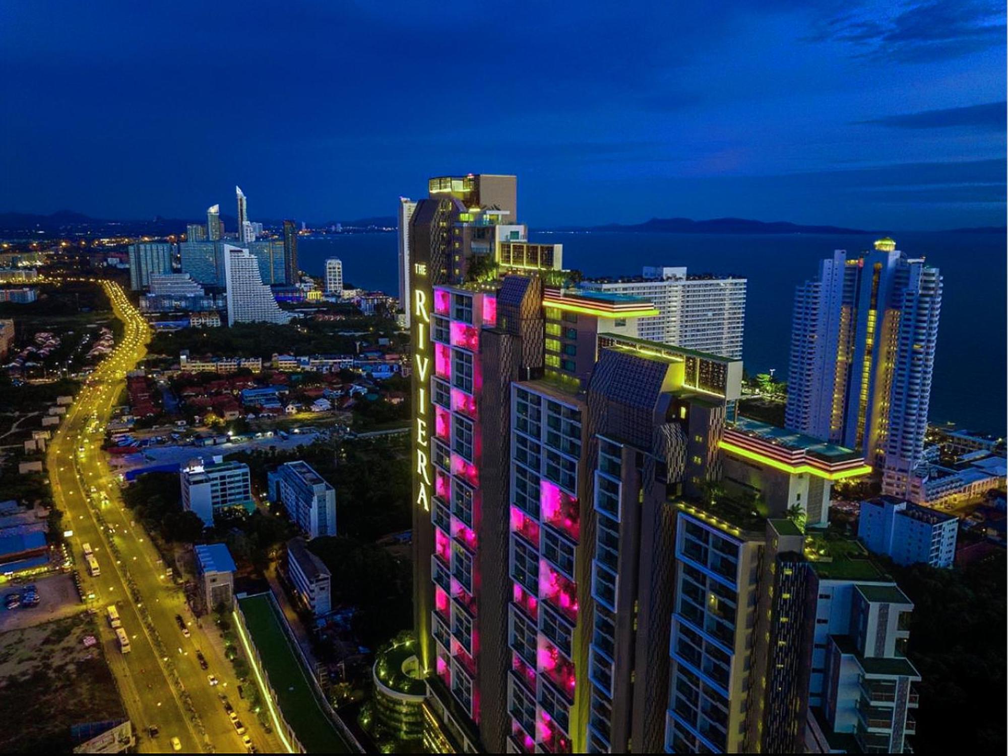 芭提雅高层海景奢华公寓the Riviera Jomtien生香家直达海滩2704 Ngoại thất bức ảnh